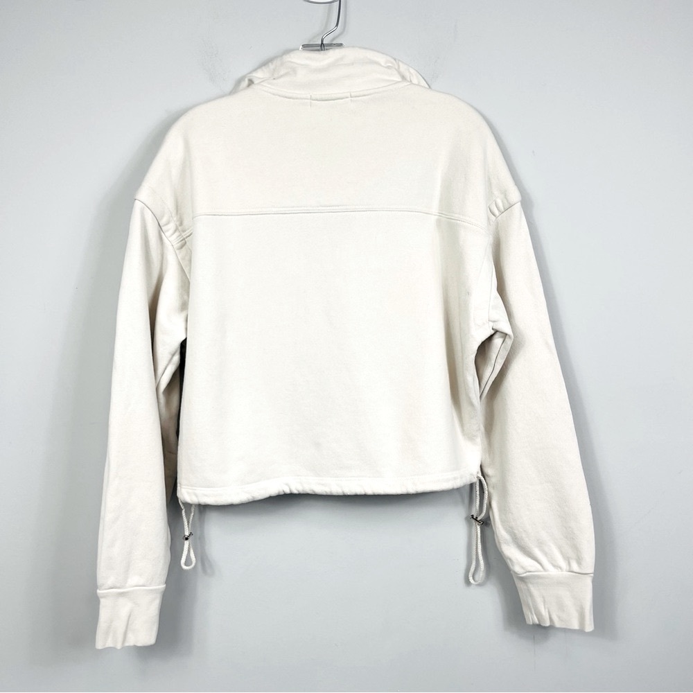 JONATHAN SIMKHAI STANDARD Zella Cropped Half Zip Sweatshirt Top French Terry S - Picture 12 of 16